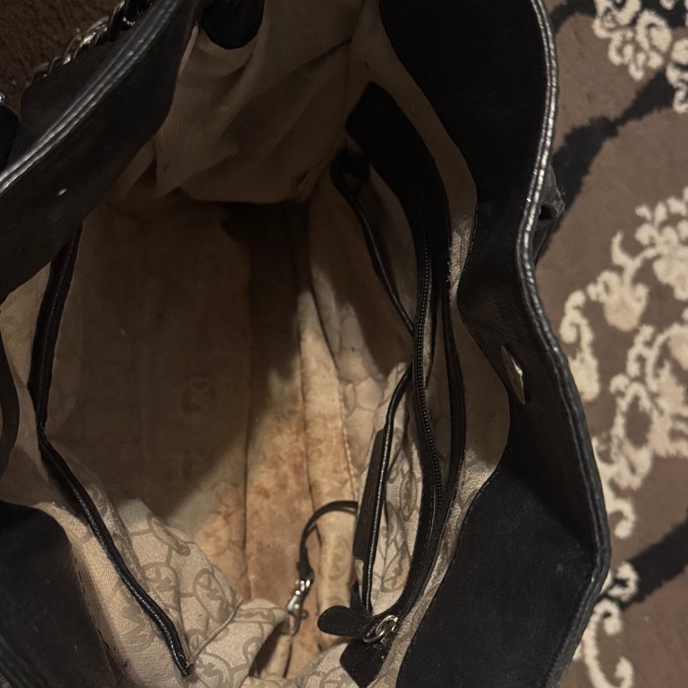 Michael Kors Black Leather Tote Bag - Picture 4 of 7